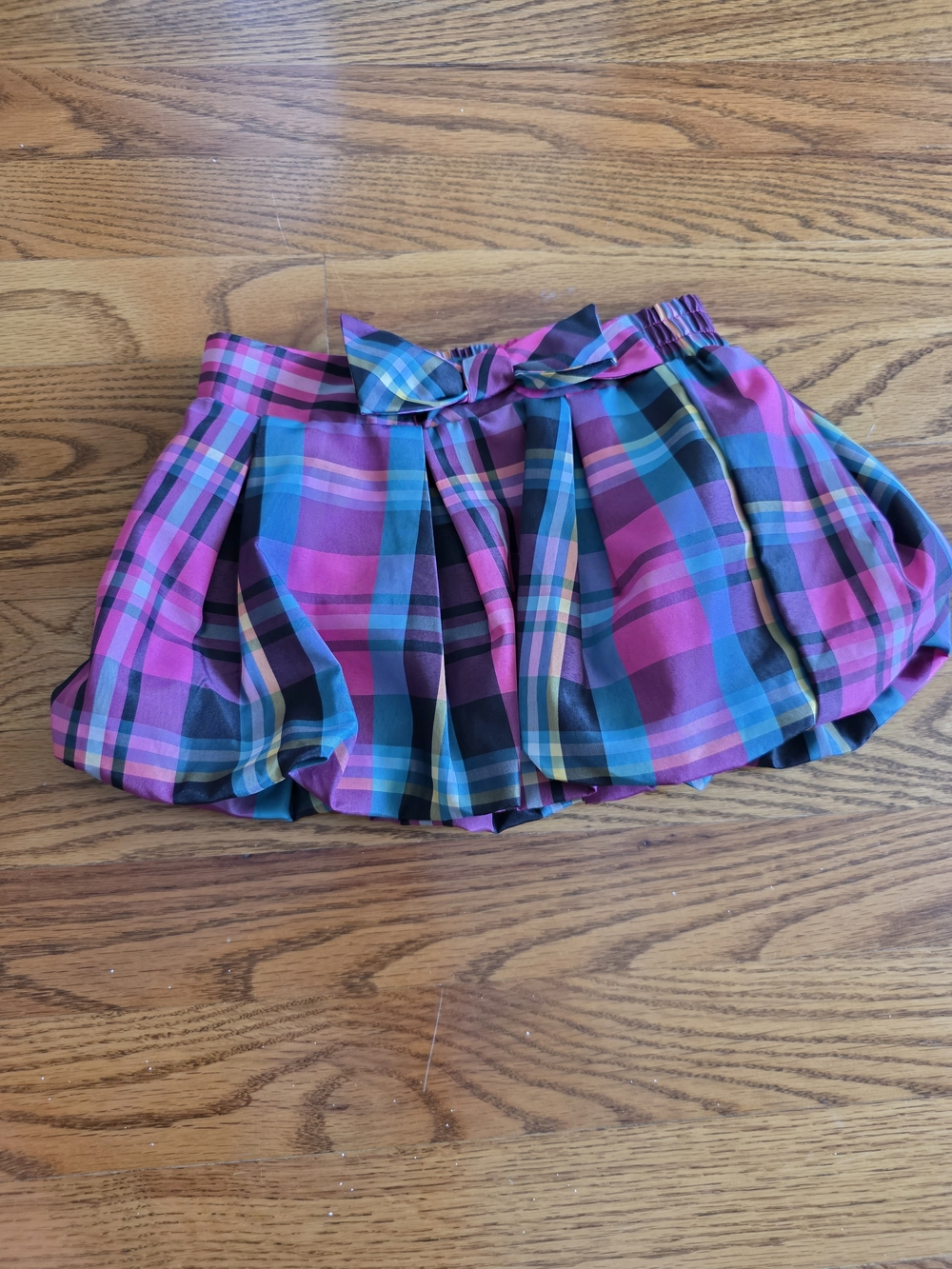 healthtex Pink and Blue Plaid Bubble Skirt